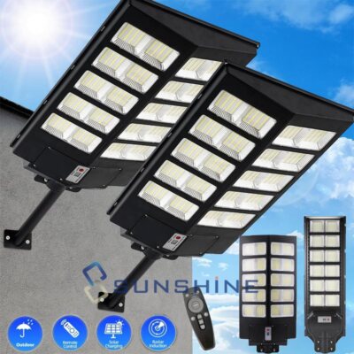 9999999900000LM Commercial Solar Street Lights Outdoor Dusk to Dawn Super Bright