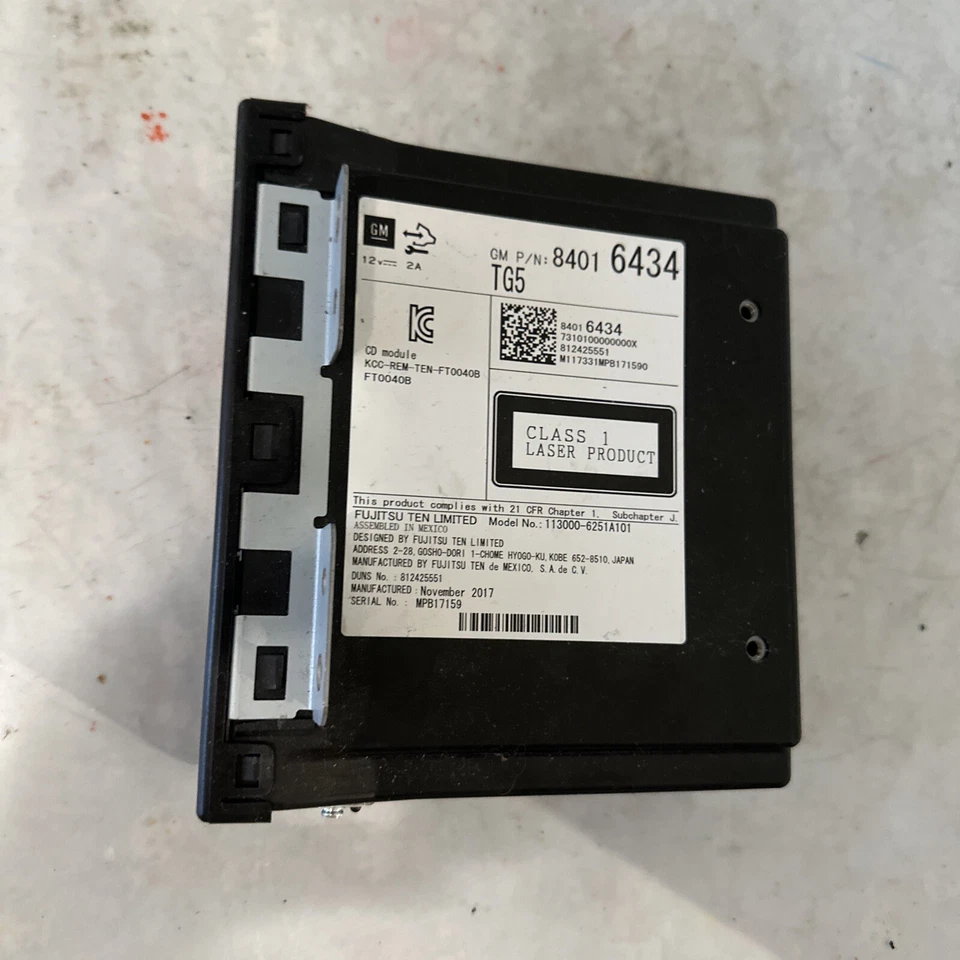 2018 CHEVROLET IMPALA RADIO AUDIO CD PLAYER COMPUTER CONTROL MODULE OEM 84016434 - Image 2 of 4