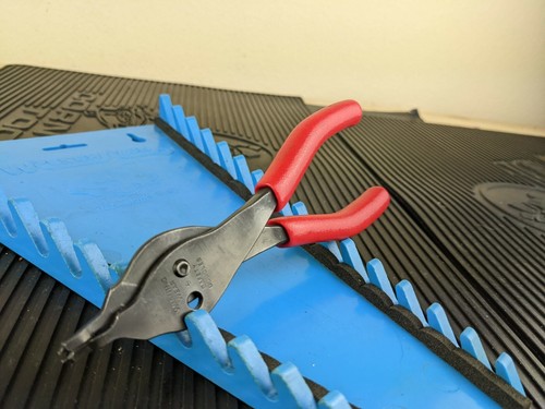 #ao531 Snap-On USA SRPC3800 Red Handle Retaining Snap Ring Pliers Straight - Picture 7 of 11
