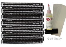13 Golf Pride Tour Wrap Midsize Black 2G Golf Grips  FREE Kit TWPM-60R-120-X00