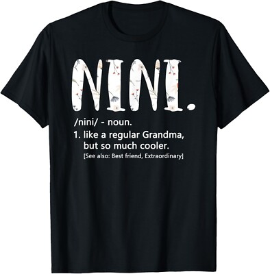 Nini Shirts for Women Mothers Day idea Cute Grandma Nini Gift Unisex T-Shirt
