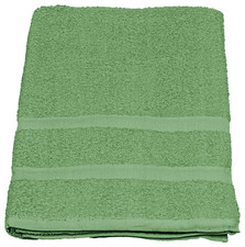 2 Piece - Hotel  Spa Pool Beach Towels 100 Ring Spun Cotton Solid Green