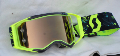 Scott Prospect MX Motocross Enduro Brille Amplifier Gold Chrome  neon-gelb