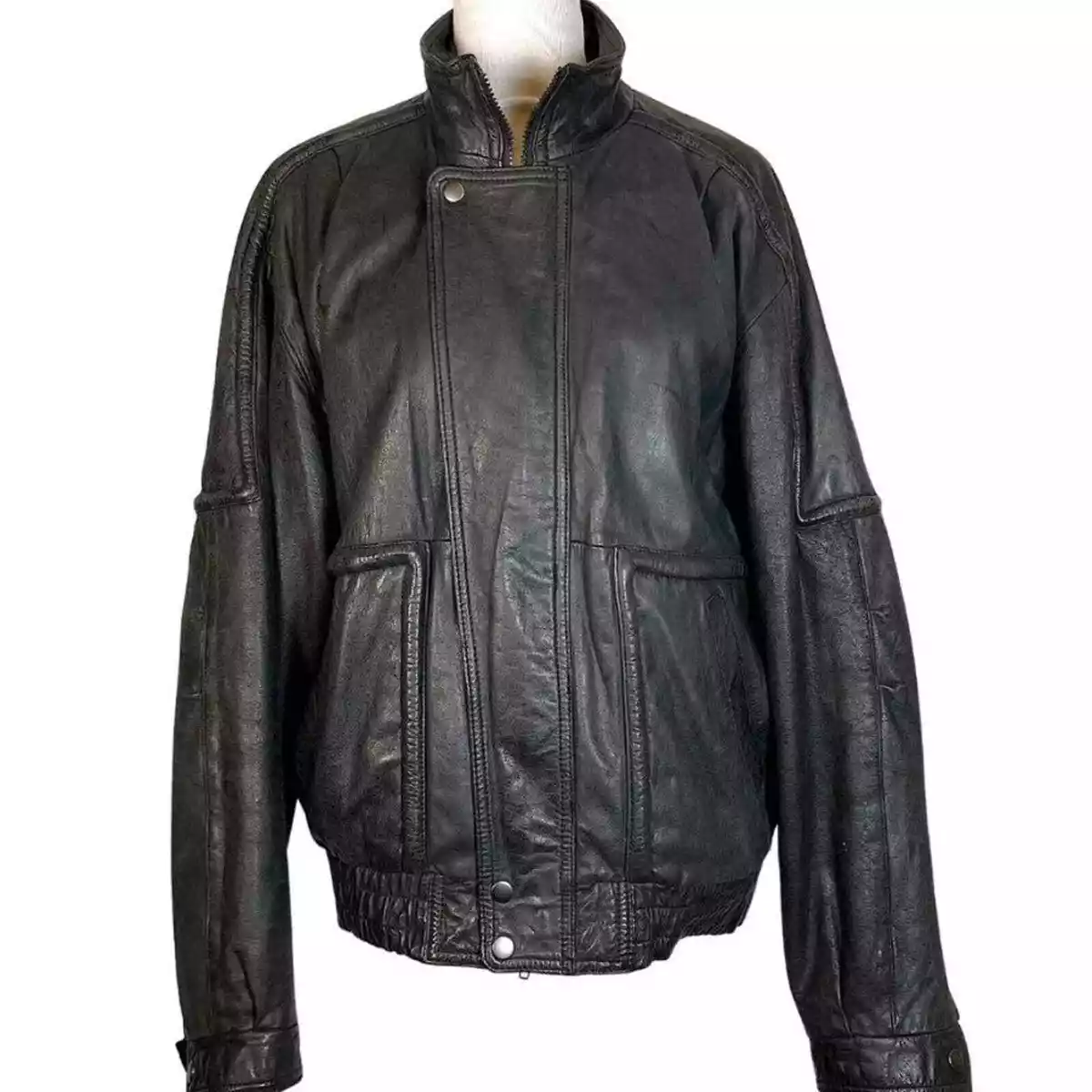 Savile row leather best sale jacket