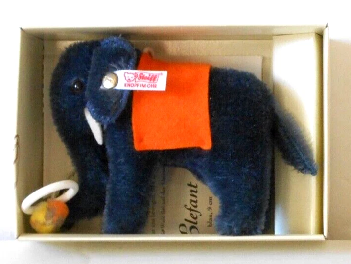 Steiff 085192 Éléphant En Peluche 21 Cm - Jamais Joué - Allemagne