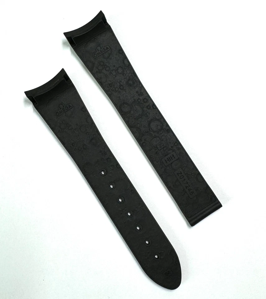 Original Omega 20mm Para Speedmaster Moonwatch 42mm Reloj Correa de Goma Negra Foto 3 de 3