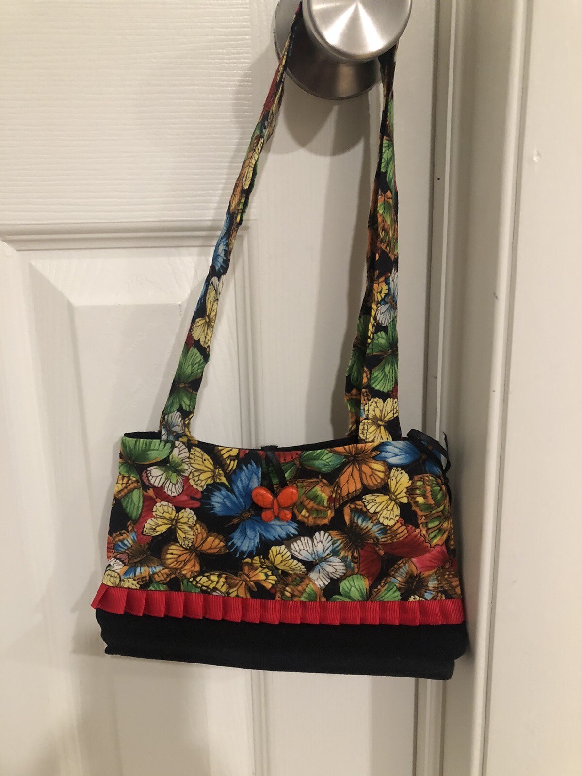 Small Multicolor Butterfly Pattern Cloth Purse - image 5