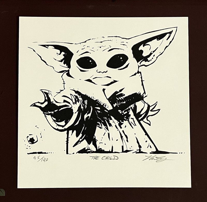 The Child Art Print Poster Miles Tsang Baby Yoda Grogu Star Wars Mandalorian