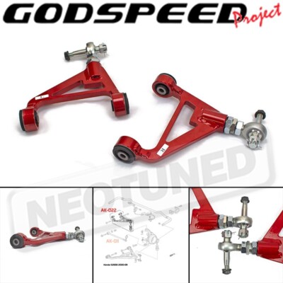 Phase 2 P2M Adjustable Rear Upper Control Arms Set for Honda S2000 S2K