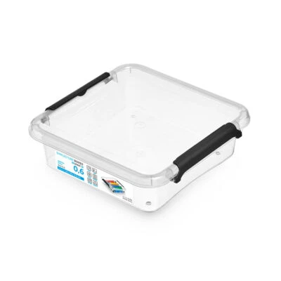 SimpleStore Box 1162 Récipient de stockage transparent de 0,6 L avec couvercl... - Photo 1/4