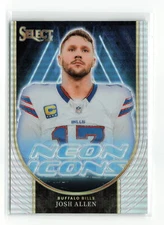 JOSH ALLEN #NI-JAL 2023 PANINI SELECT BILLS NEON ICONS SILVER
