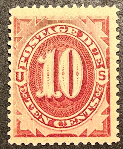 Travelstamps: US Stamps Scott #J19 10c Postage Due Mint Original Gum H SCV $600 - Picture 2 of 6