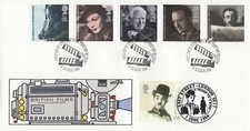 Film Year DOUBLED GB FDC London 1985 + Entertainers Tale SE17 1999 (52062)