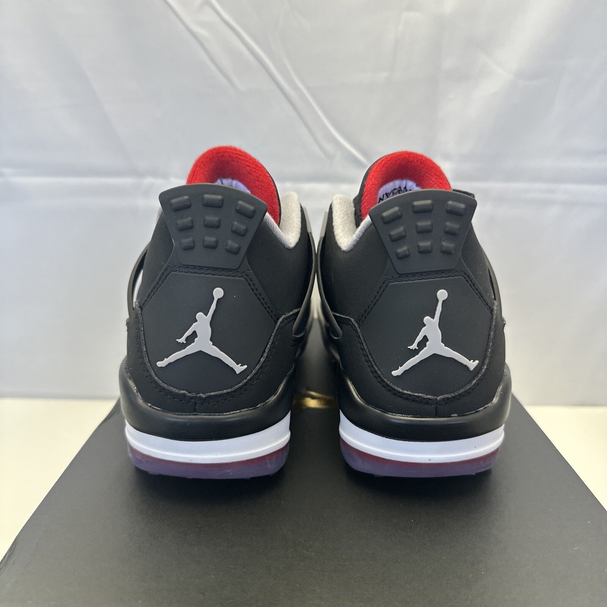 Nike Air Jordan IV 4 Golf Bred Black Fire Red Size 5.5 Nike Air Jordan IV 4 Golf Bred Black Fire Red Size 5.5