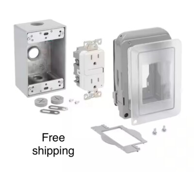 Commercial Electric 1Gang Extra Duty Non-Metallic Low Profile While-In-Use Cover