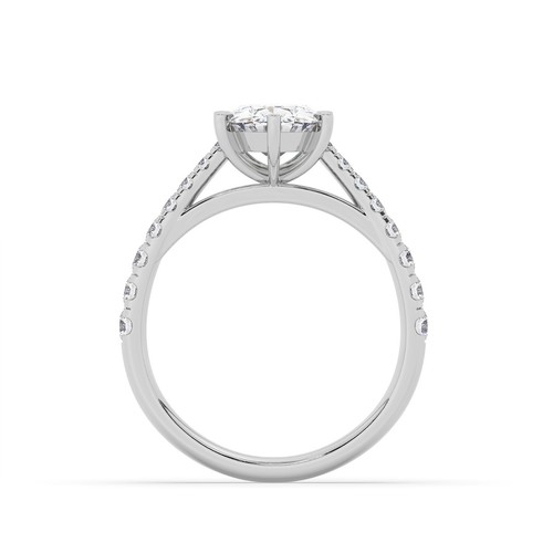 IGI, D/VS1, Solitaire Lab-Grown Oval Diamond Engagement Ring, 18K White Gold - Picture 17 of 22