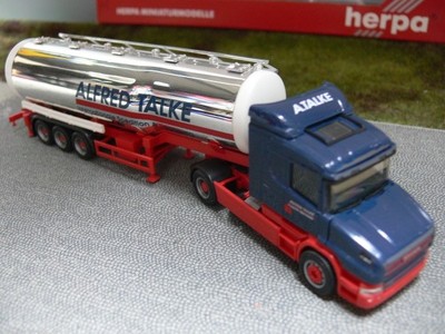 1/87 Herpa Scania Hauber '96 Chromesilo-Sattelzug Alfred ...
