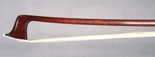 A very fine old German certified violin bow by H.R. Pfretzschner, ca.1895.