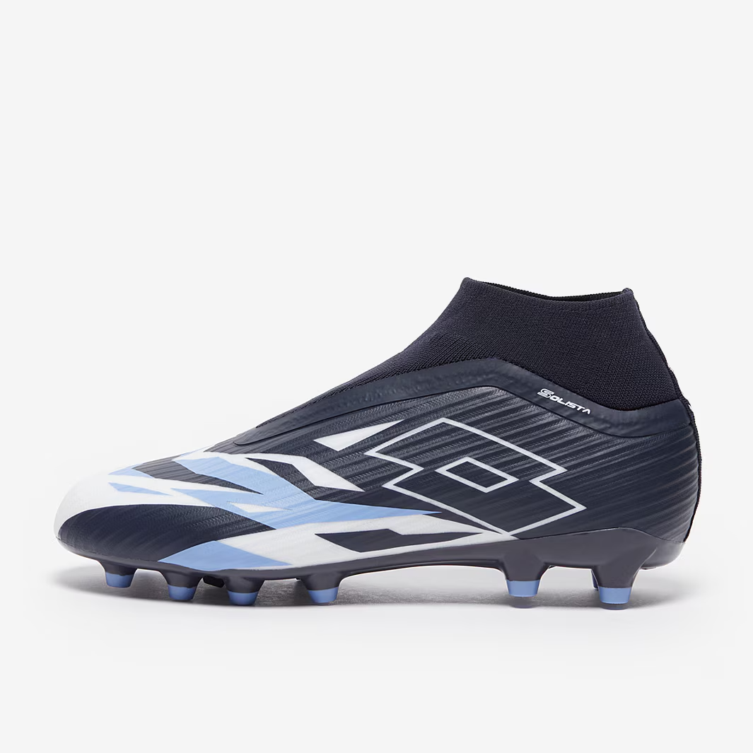 Lotto Solista 300 VI Gravity FG tacchetti calcio uomo blu navy fiordaliso taglia 11 5 nuovi con scatola