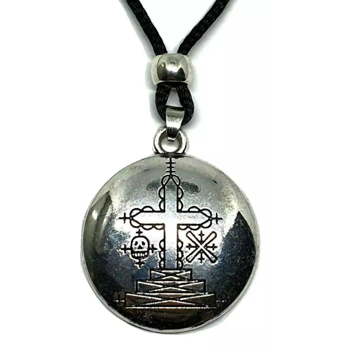 Papa Ghede Necklace Pendant Voodoo Veve Vodou Amulet Talisman 