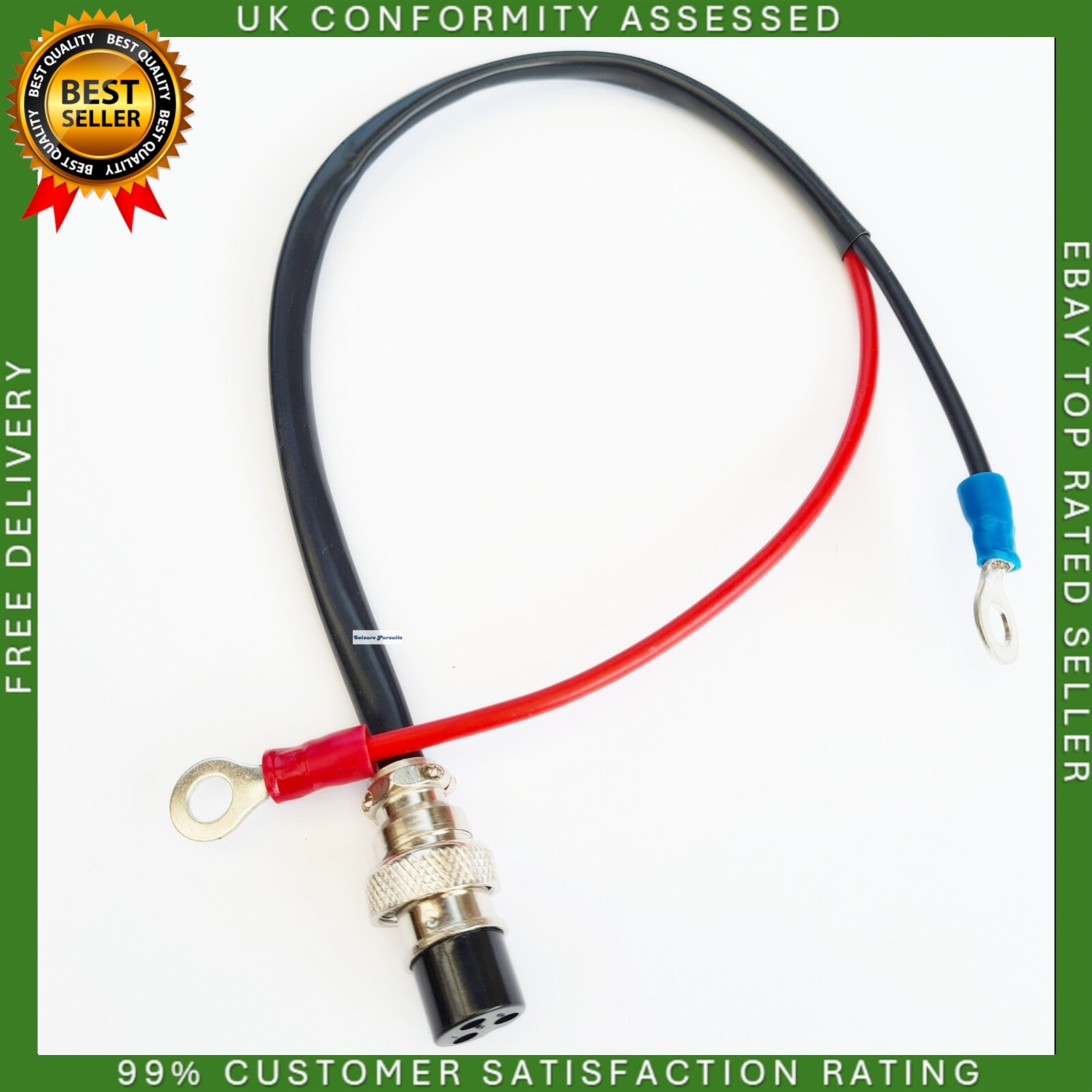 STOWAMATIC CADDYMATIC PRORIDER GOLF REPLACEMENT BATTERY LEAD 3P MALE CONNECTOR
