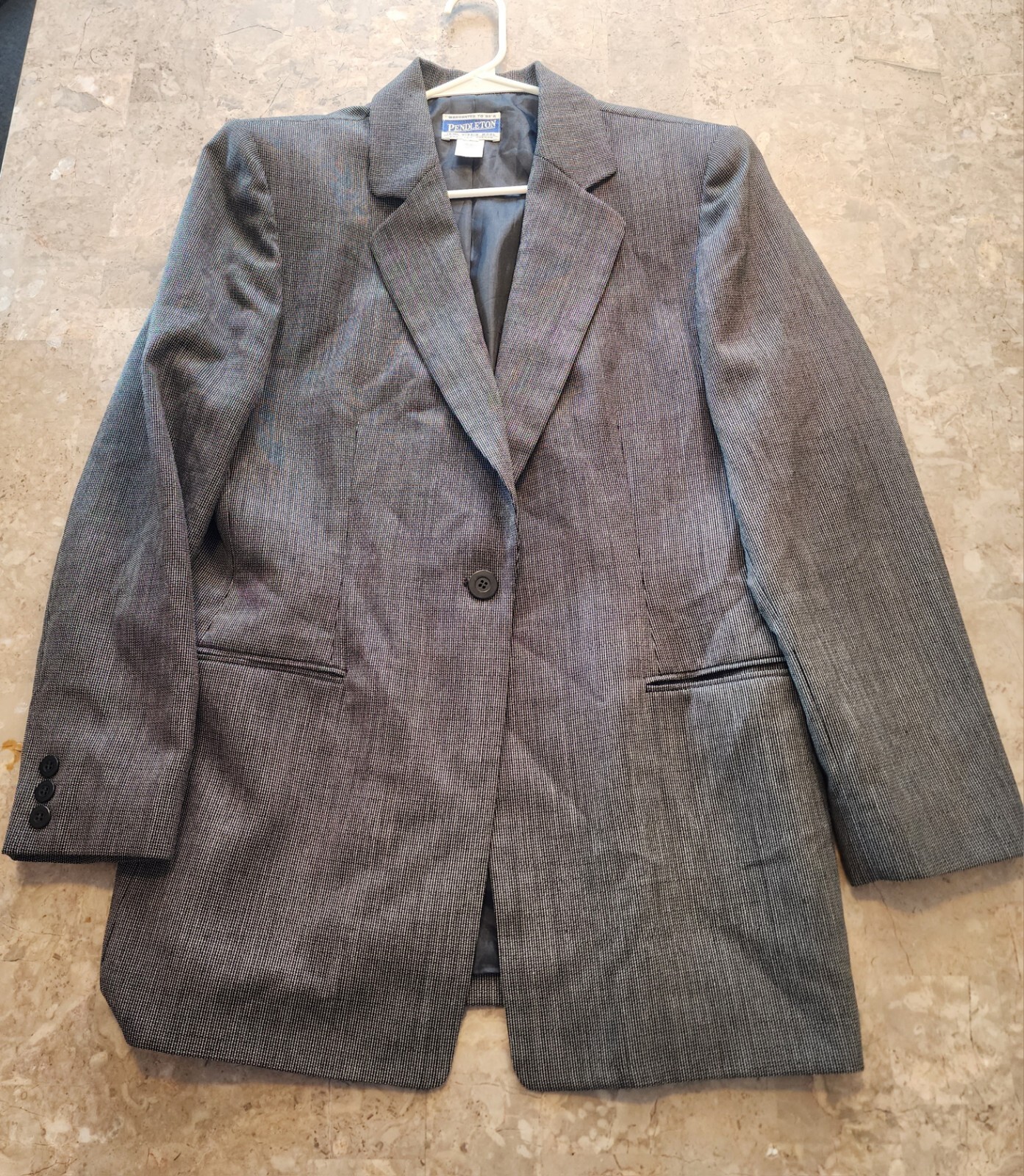 VINTAGE Pendleton Jacket Womens  Gray 100% Wool B… - image 1