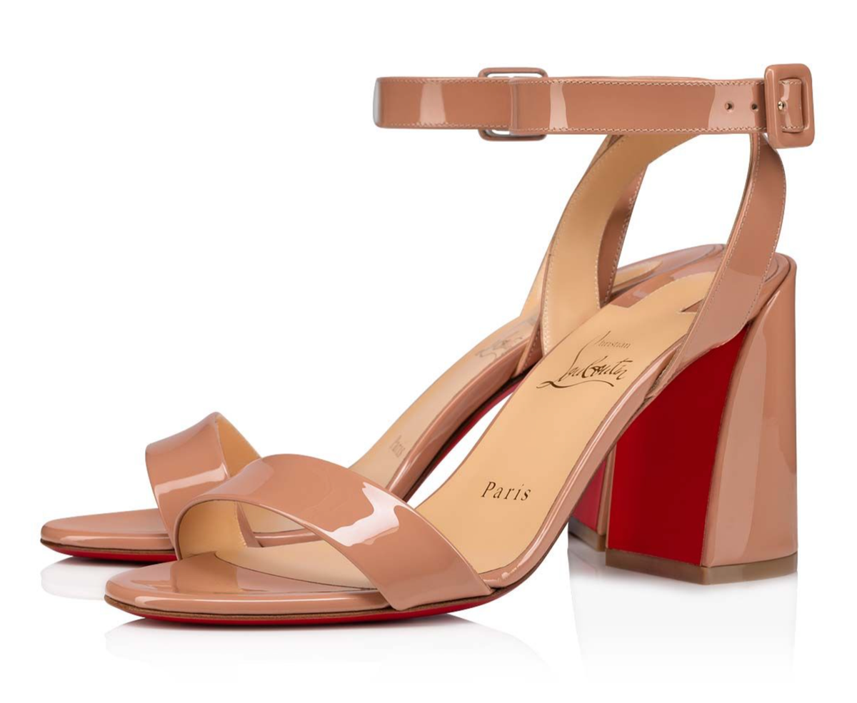 Christian Louboutin Miss Sabina 85 Nude Ankle Strap Sandal Christian Louboutin Miss Sabina 85 Nude Ankle Strap Sandal
