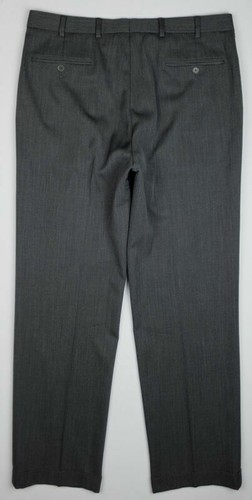 Brooks Brothers Madison Mens 36x32 Gray Pleated Dress Pants Trousers C3 - Picture 2 of 10