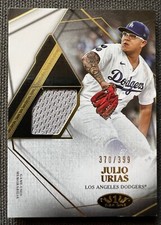 2022 Topps Tier One Julio Urias Game Used Jersey Patch Relic 370/399 LA Dodgers 