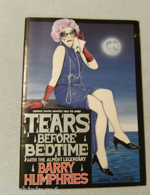 #E.  THEATRE  BOOKLET - TEARS BEFORE BEDTIME, BARRY HUMPHRIES