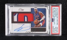 2022 One and One Rookie Jumbo Jersey FOTL Pink 10/15 Jalen Duren PSA 8 Auto 14t3