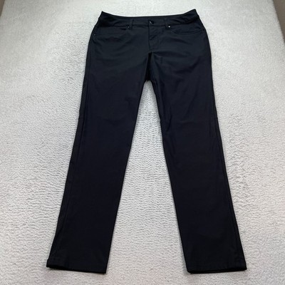 Lululemon ABC Pant Slim Black Warpstreme 5 Pocket Mens Size 33 x 32 LM5ADAS