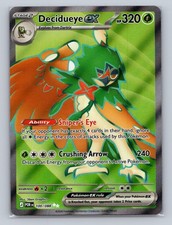DECIDUEYE EX 100/088 HOLO ULTRA RARE PERFECT ORDER POKEMON NEAR MINT