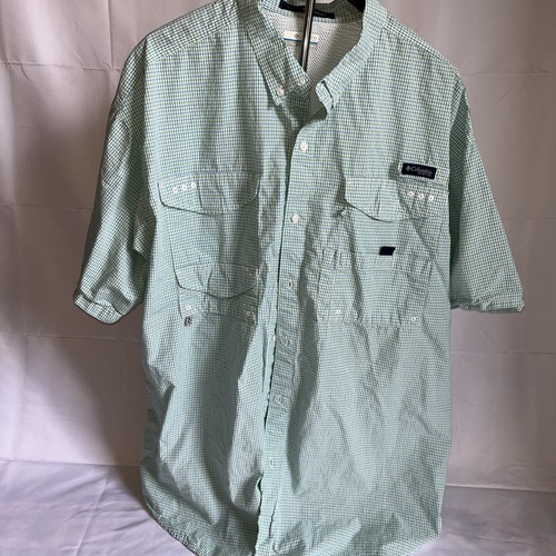 Columbia PFG Super Bonehead Angelhemd für Herren grün und blau 2XL TALL