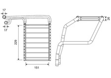 Wärmetauscher Innenraumheizung VALEO 811677 Aluminium für FORD TRANSIT V363 FCD