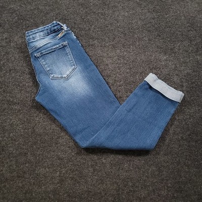 KanCan Women Skinny Jeans Size 25 Button Fly Stretch Denim Cuffed