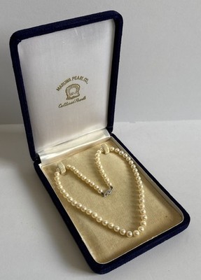 Vintage Maruwa Pearl Co. Necklace from Japan 14K Clasp Cultured