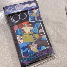 Happy Kuji F Prize Zootopia Clear Case Card Set Nick Judy Disney 100th Anniversa