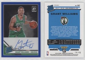 2019 Donruss Optic Rated Blue Prizm Signatures /49 Grant Williams Rookie Auto RC