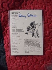 Doug Atkins Signed Auto 5x7 Art Card BECKETT Certified Authentic Autograph