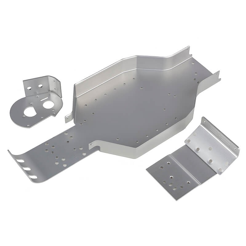 Team Associated RC10cc Chassis /Nose Plate/Motor Mount Silver