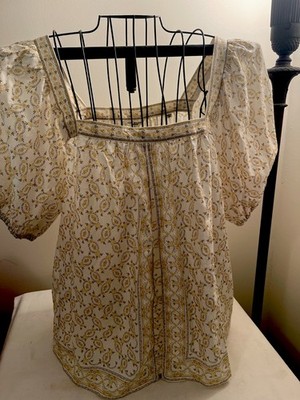 Max Studio London Large Top NWT Prairie Country Chic Peasant L21  W22 1/2  Cute!