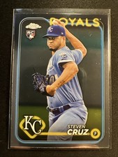 2024 Topps: Chrome-MLB #187 Steven Cruz (RC)/Kansas City Royals/P ⚾🐷⚾