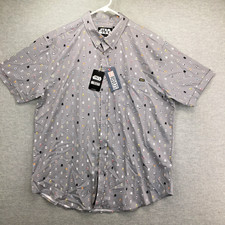 Star Wars RSVLTS Shirt Mens 2XL Button Up Short Sleeve Trooper Helmets Disney