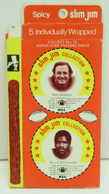 1978 Slim Jim NFL Football Super-Star Trading Discs - R. McDole/ Willie Buchanon