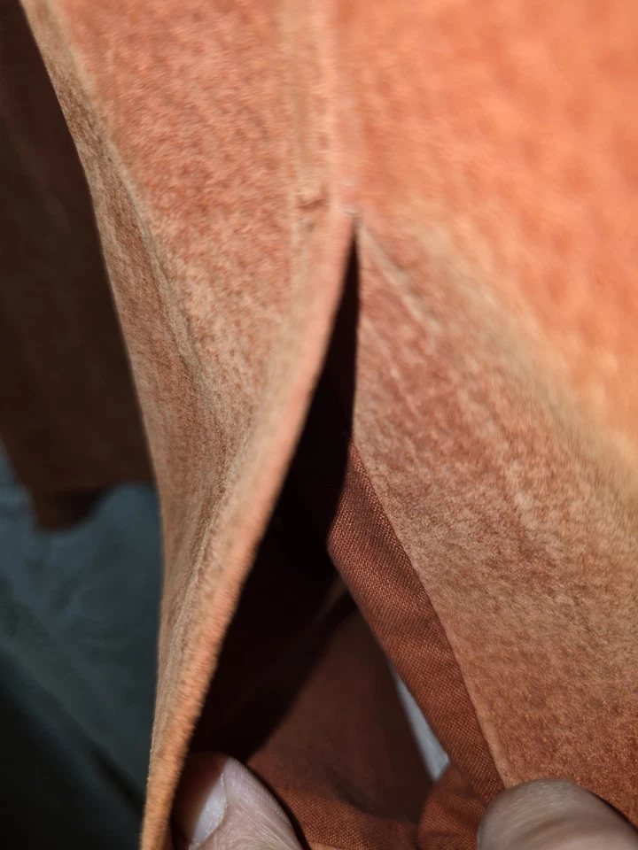 CHAQUETA MAXIMA DE CUERO WILSONS MUJER TALLA MEDIANA NARANJA GAMUZA BOTÓN FRONTAL Foto 3 de 4