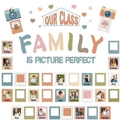 Classroom Door Decor, Our Class Family Board, 56 Pcs, Multicolor