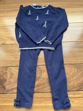 Janie and Jack 2T Eiffle Tower Paris Sweater And Pant Set In Navy