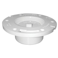 Jones Stephens C50340 3 X 4 PVC Flat Closet Flange With Knockout