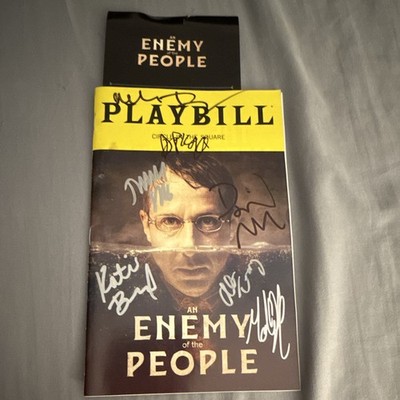 An Enemy of the People signed playbill signed by Jeremy Strong